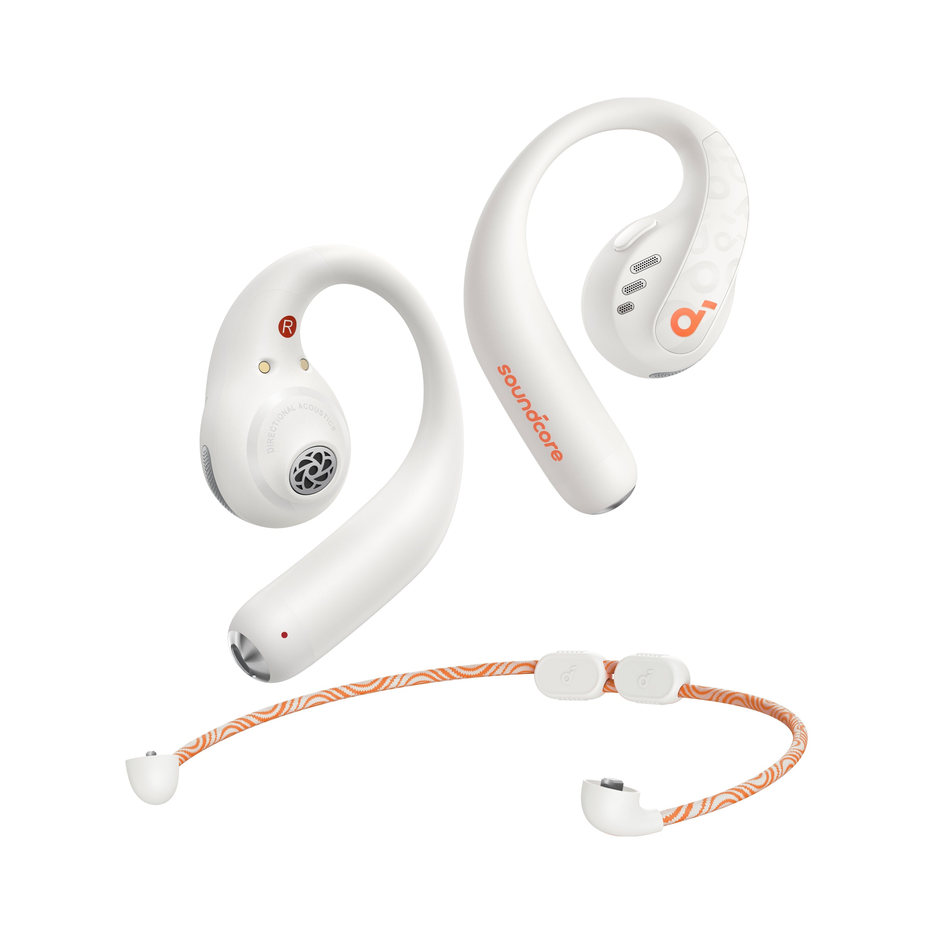 AeroFit Pro | Secure Open-Ear Sport Earbuds-Frost White