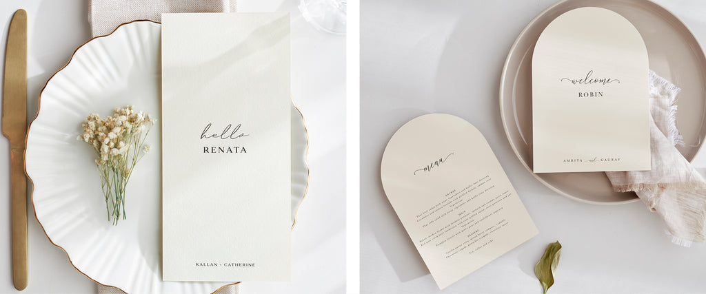 When to order your wedding signage and menus
