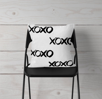 XOXO Black Pillow