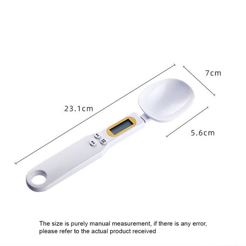 Báscula de comida de cuchara medidora de cocina Digital Multifunción  Digital Spoon Scale, peso de 0.1 gramos a 500 gramos Unidad de soporte G /  oz / gn / ct con 2 Aaa B