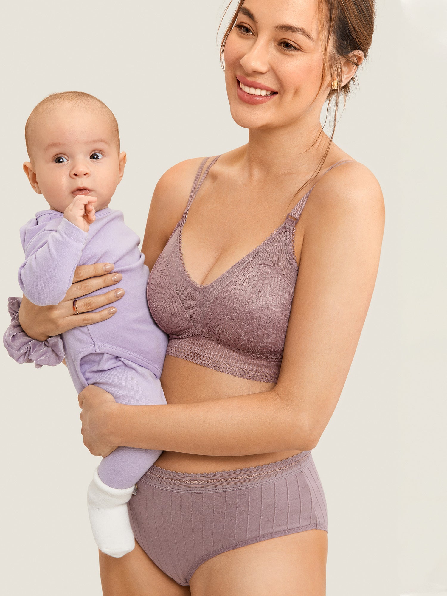 Lace Nursing Bralette in French Gray - Milk & Baby – Milk & Baby