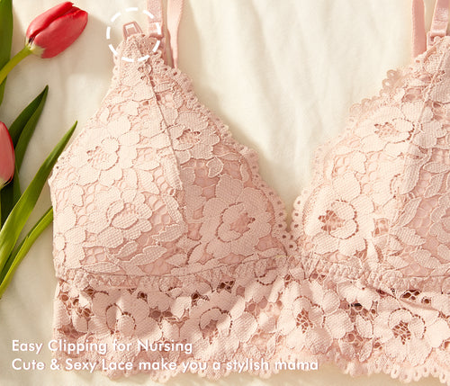 Lace Plunge Nursing Bralette