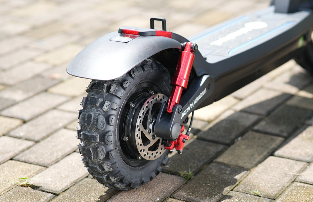Shock absorbing electric scooter