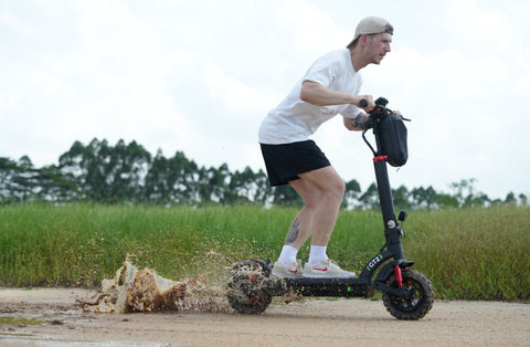 Off-Road Electric Scooter Conqures All Terrain