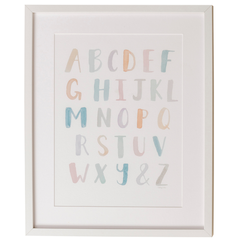 Nursery Waterclolour Alphabet Print