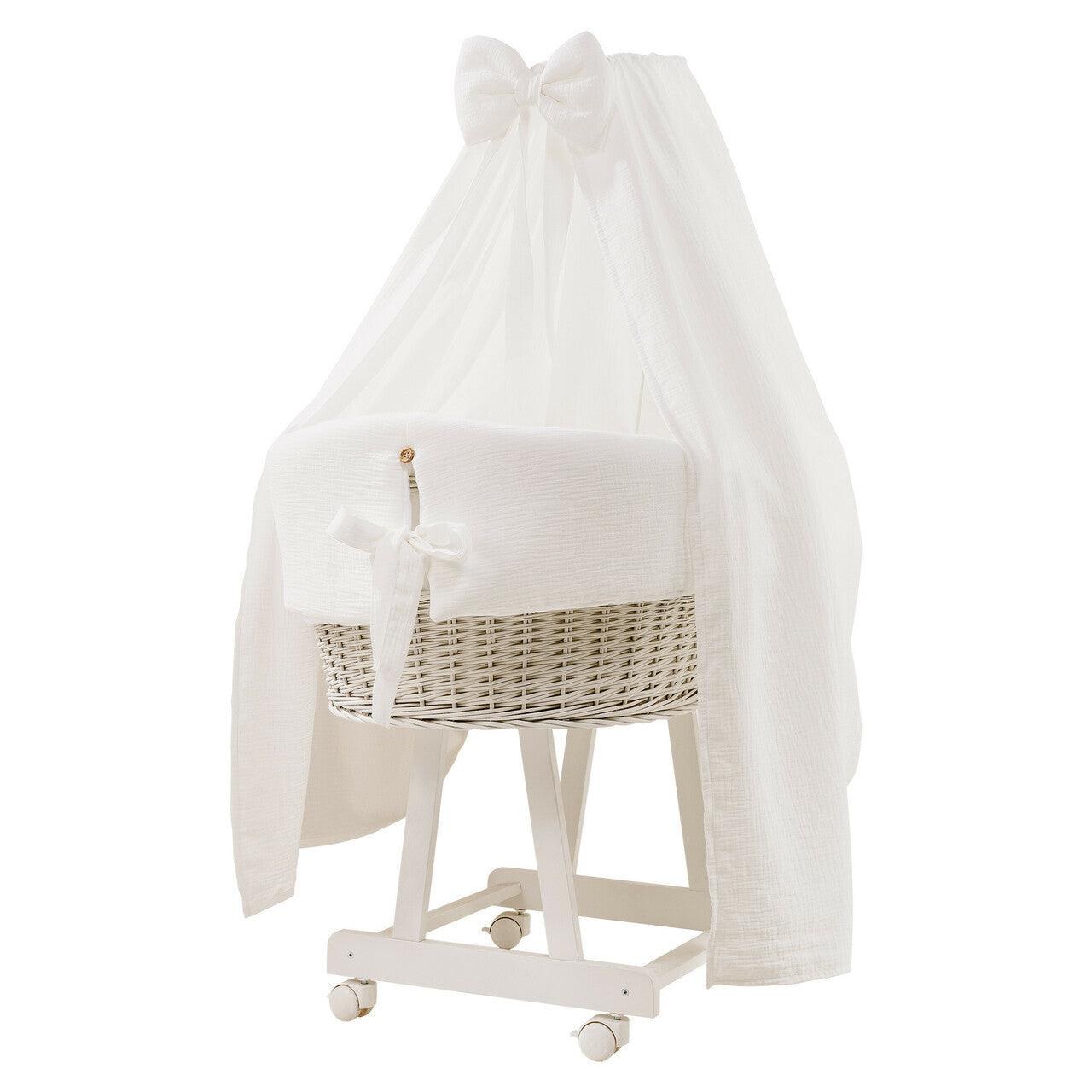 Mia Canopy Crib in Ivory