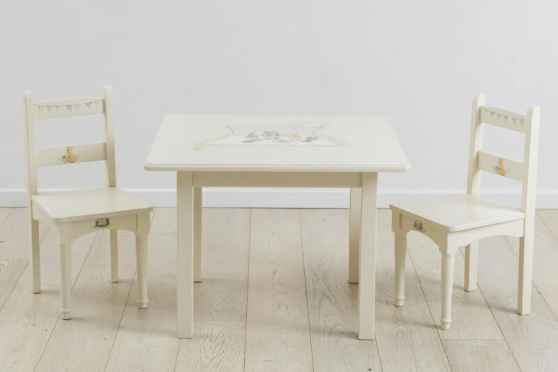 CHILD'S PAINTED TABLE AND CHAIR SET