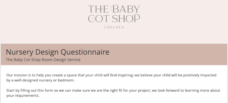 Nursery Design Questionnaire