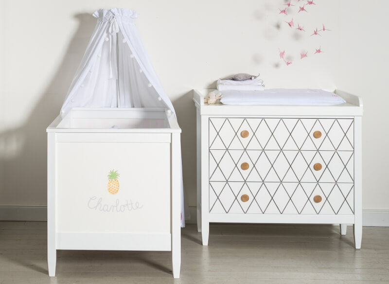 Hand-Painted Modern Cot Bed