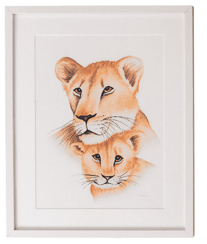 mummy and me lion wall art