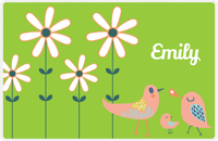 Thumbnail for Personalized Birds Placemat V - Green Background - Bird VI -  View