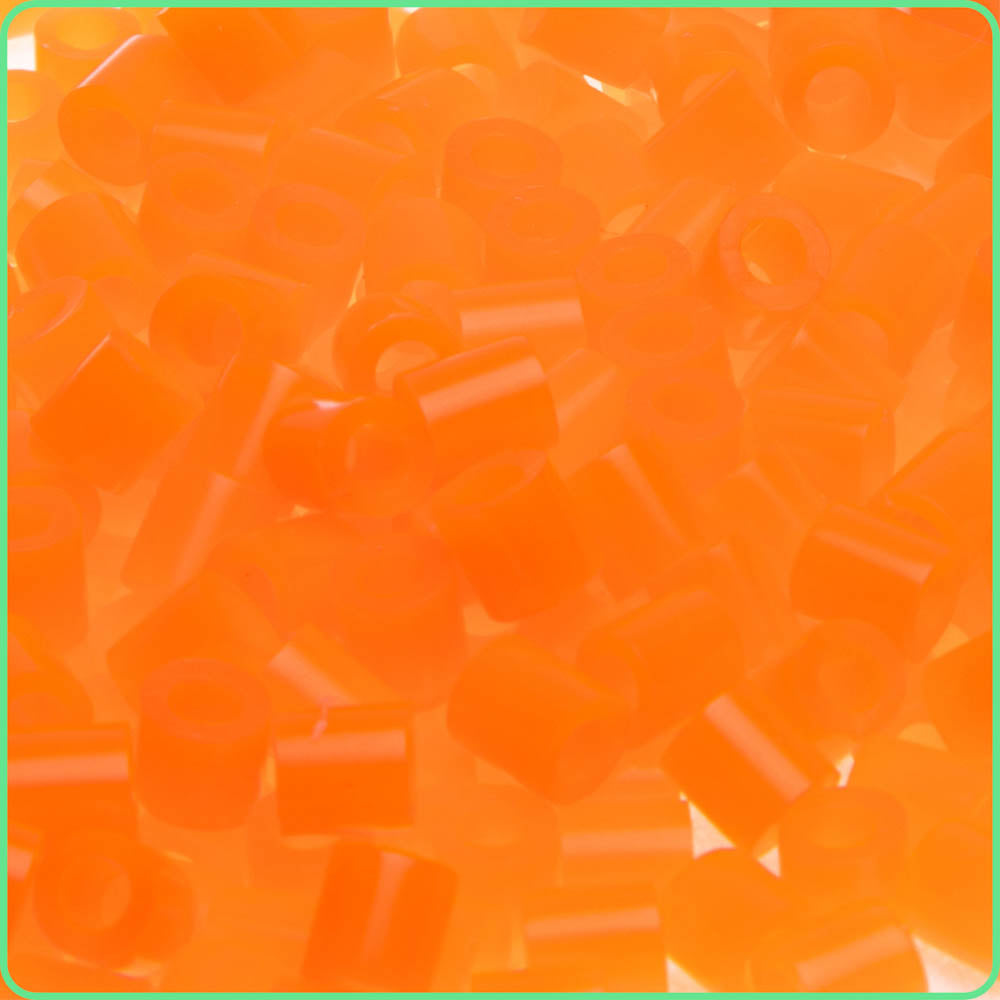 Plastic Water Soluble Fuse Beads, for Kids Crafts, DIY PE Melty Beads,  Round, Dark Orange, 5mm