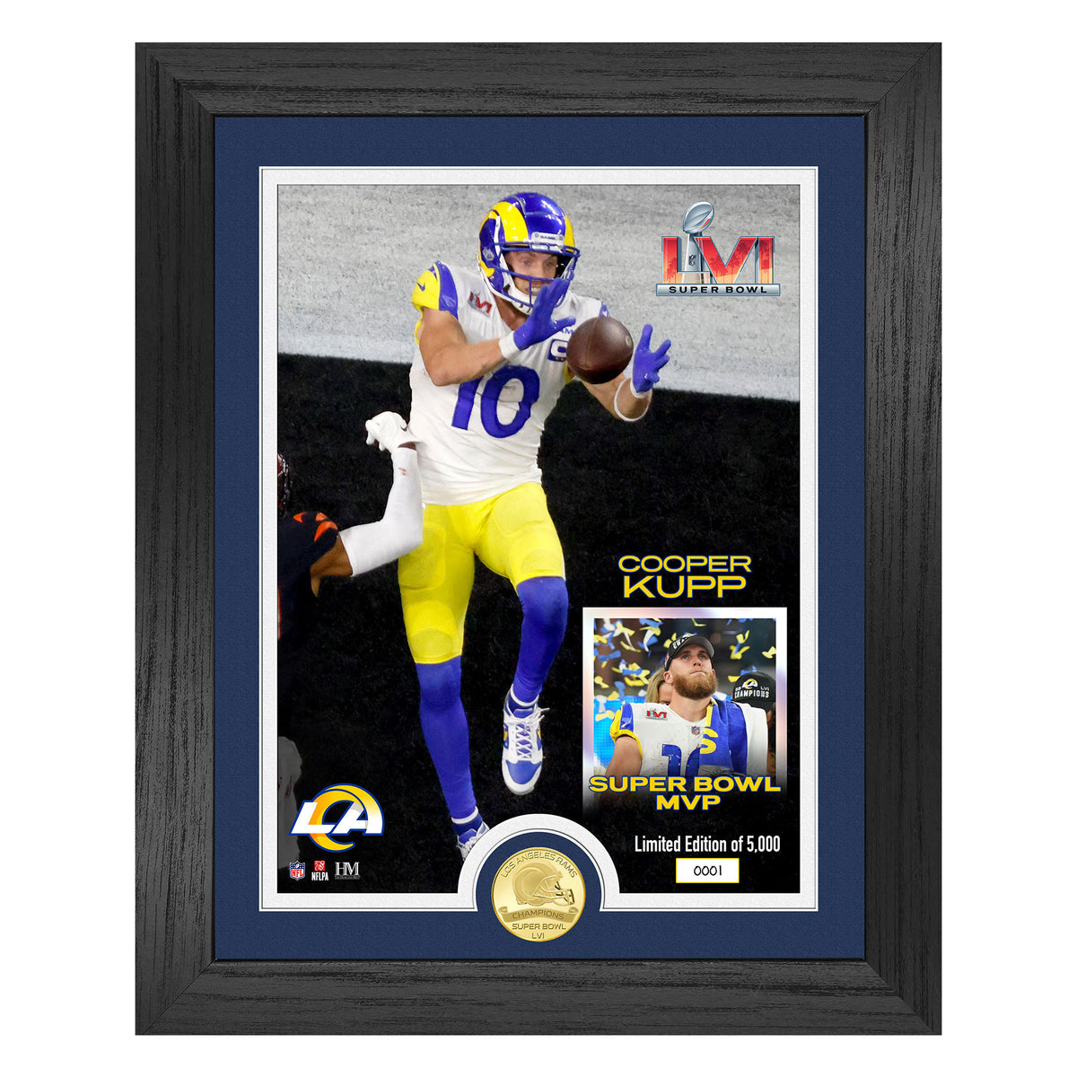 Los Angeles Rams Super Bowl LVI Champions Framed Logo Jersey Display Case