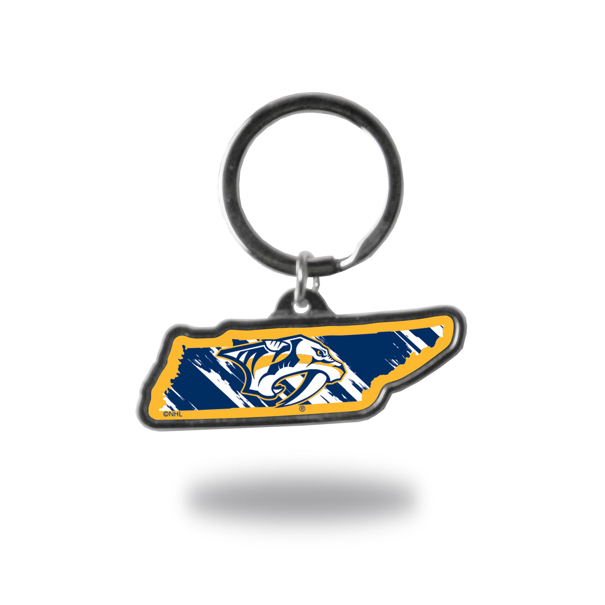 St. Louis Blues Metallic State Shape Keychain