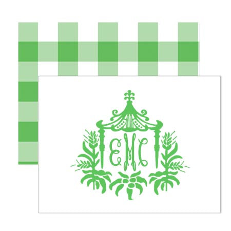 Couture Color Monogram Stationery - Folded Card – Hillary Einwick Design