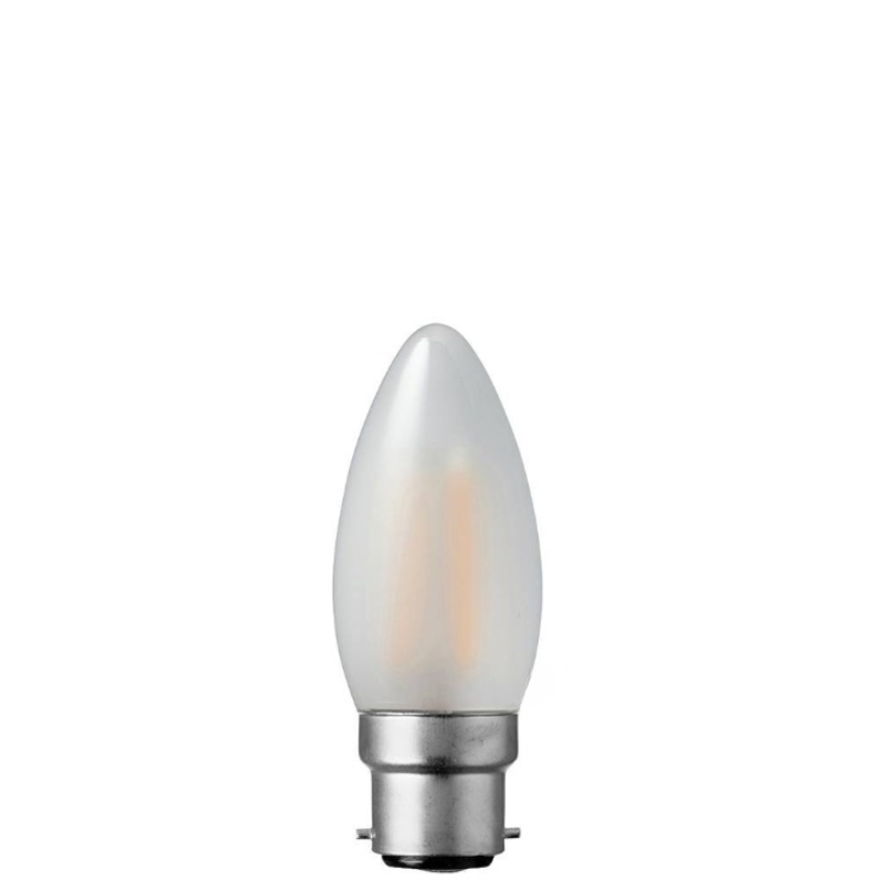 4W Candle Dimmable LED Bulb (B22) Frosted in Warm White