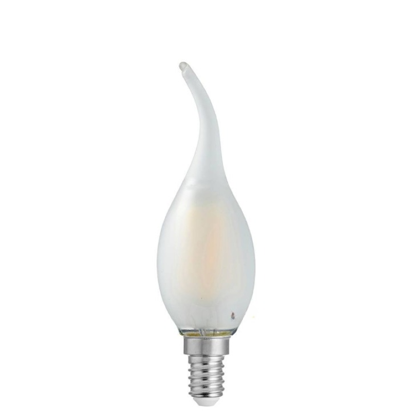4W Flame Tip Candle Dimmable LED Bulb (E14) Frost in Warm White