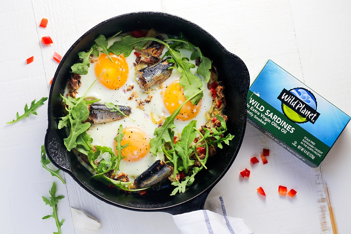 Fisherman's Eggs recipe with Wild Planet canned sardines