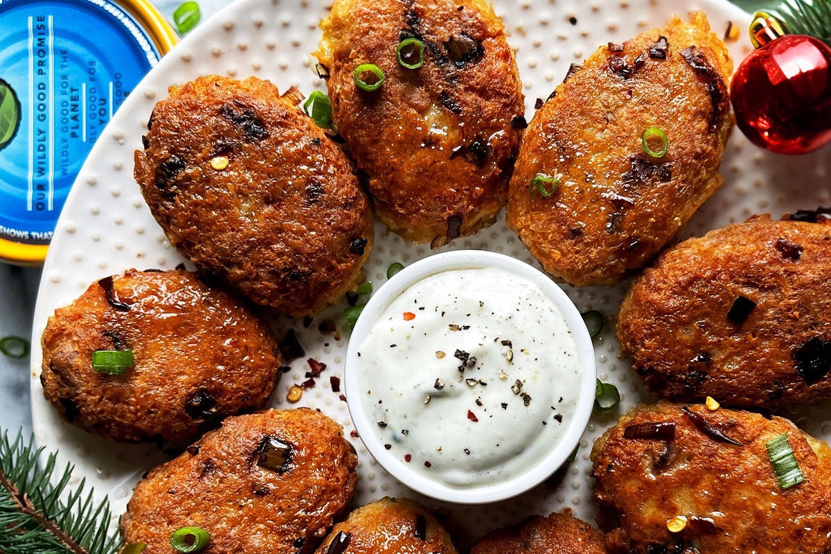 Lemon Parmesan Tuna Croquettes with Wild Planet canned tuna