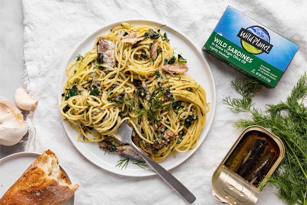 Sardines And Greens Pasta