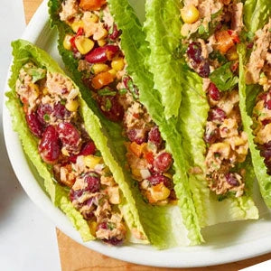 Tuna, Bean & Corn Lettuce Wraps