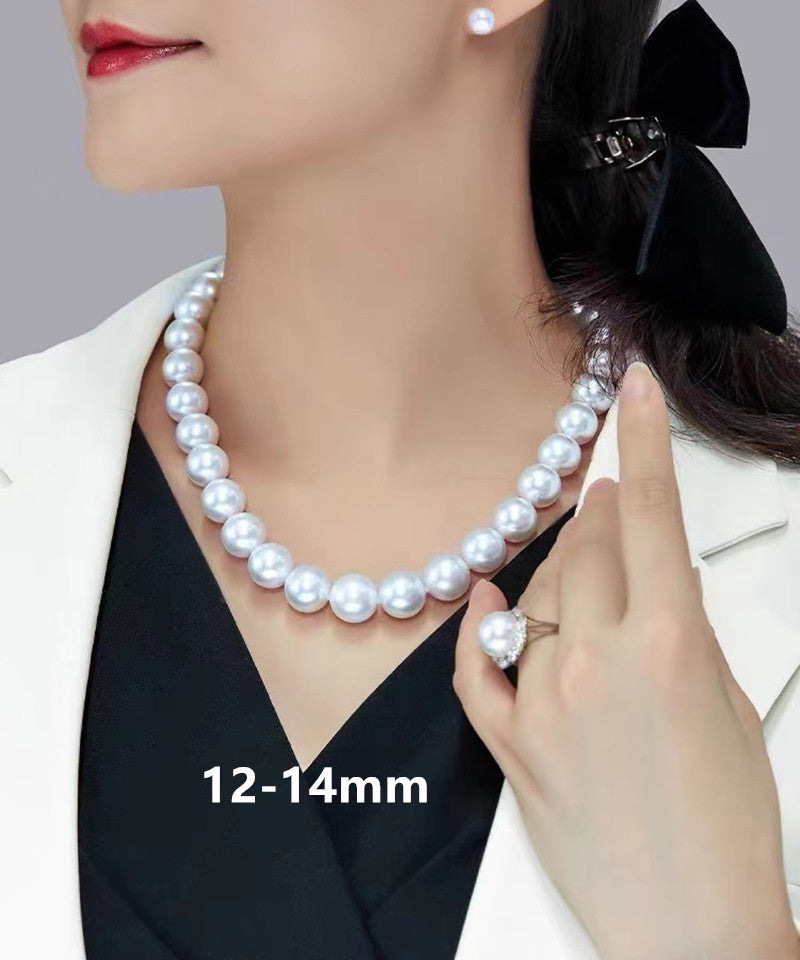 10-14mm Large particle natural pearl necklace – WRX Pearls wholesale