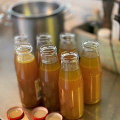 broth jars ready to freeze