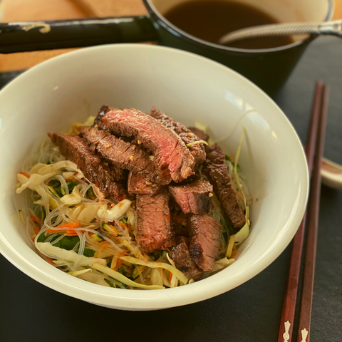 BBQ Beef with asian noodles and Sweet Spice from Secret Spice Co organic spices