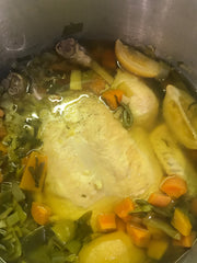 chicken broth cooked