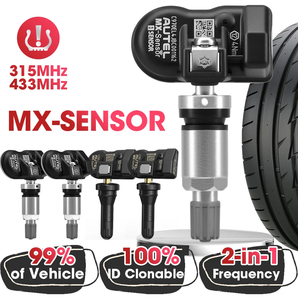 Autel MX Sensor 433 315MHZ TPMS Sensor Tire Repair Tools Scanner MaxiTPMS Pad Tire Pressure Monitor Tester Programming MX-Sensor