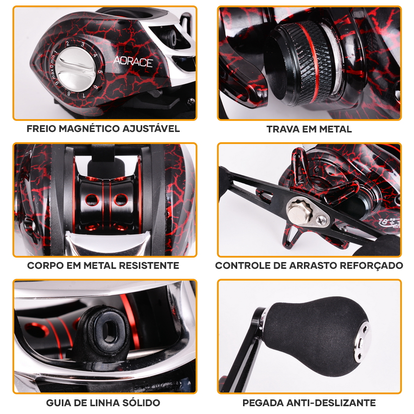 Carretilha Proberos 19 Rolamentos 10Kg Drag Inoxidável