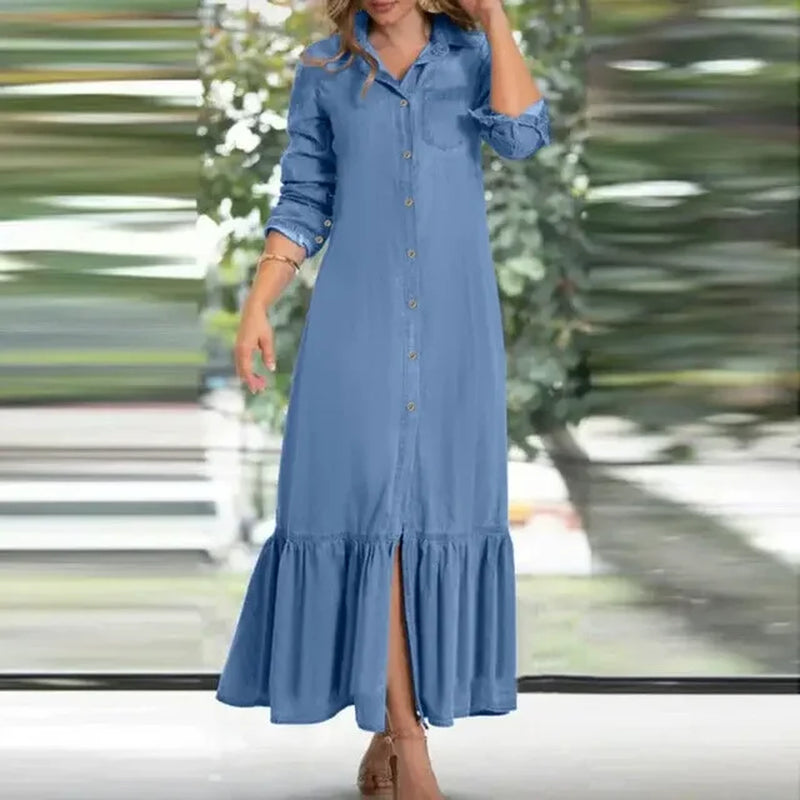 Women's Fashionable Unisex Style Cardigan and Denim Skirt Set
