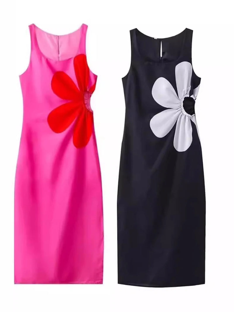 Floral Print Sleeveless Casual Dress for Women-Fashionable Summer Wear - Image 7