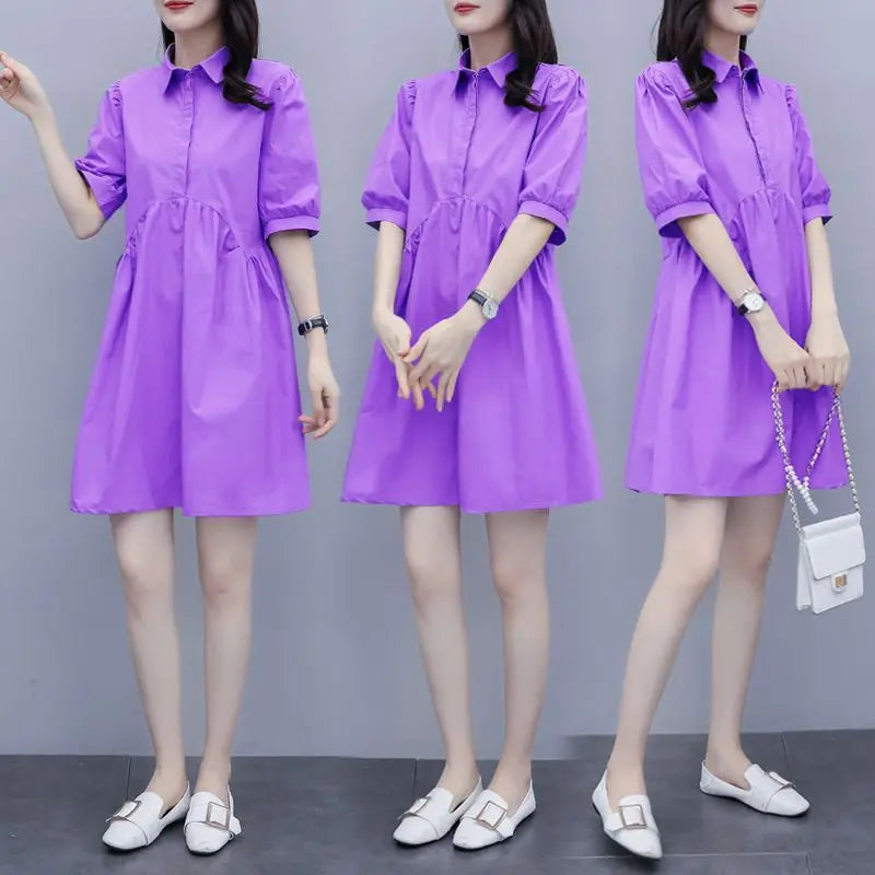 Stylish Summer Lantern Sleeve Plus Size Dress Collection - Image 6