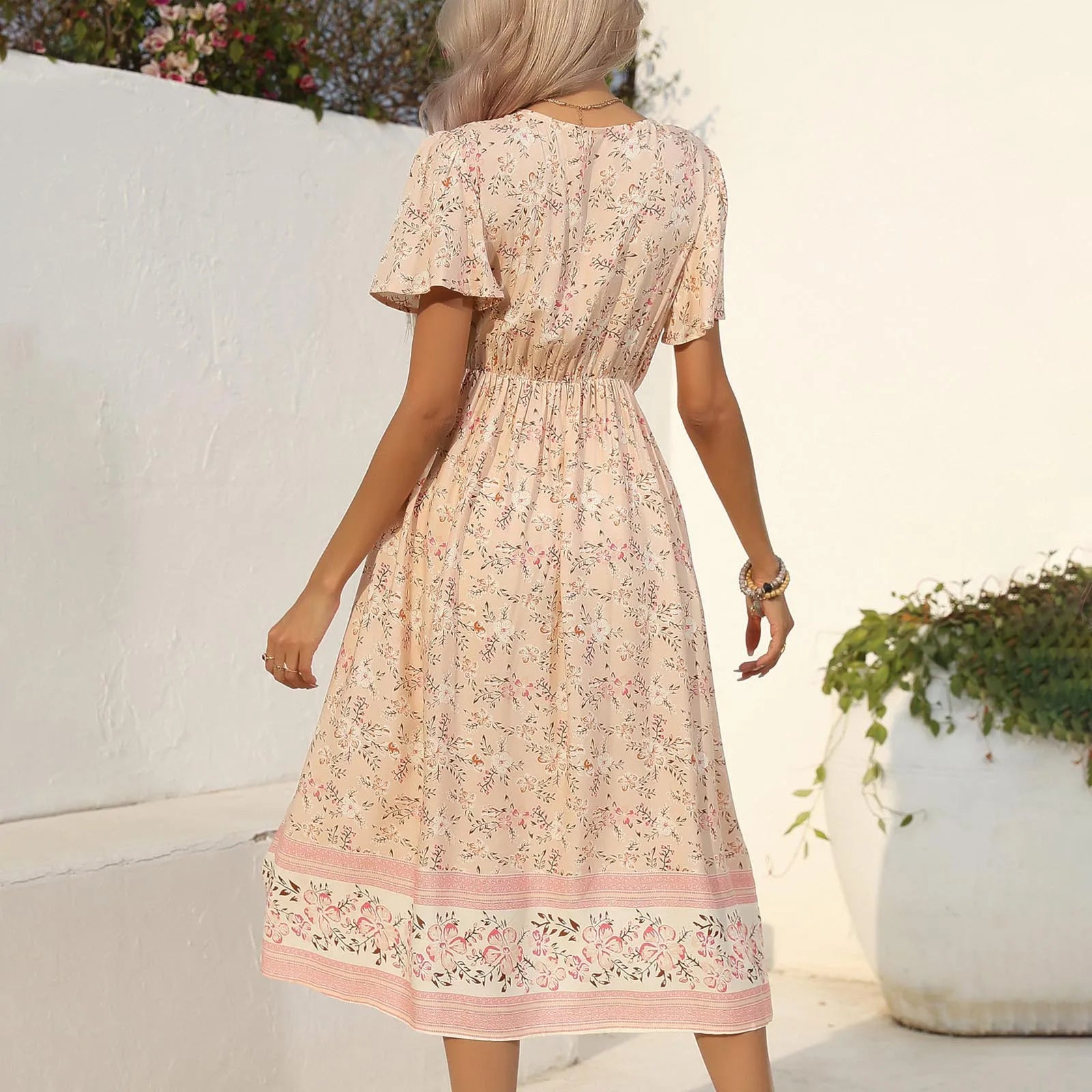 Summer Floral Print Long Dress for Women - Casual & Versatile - Image 6