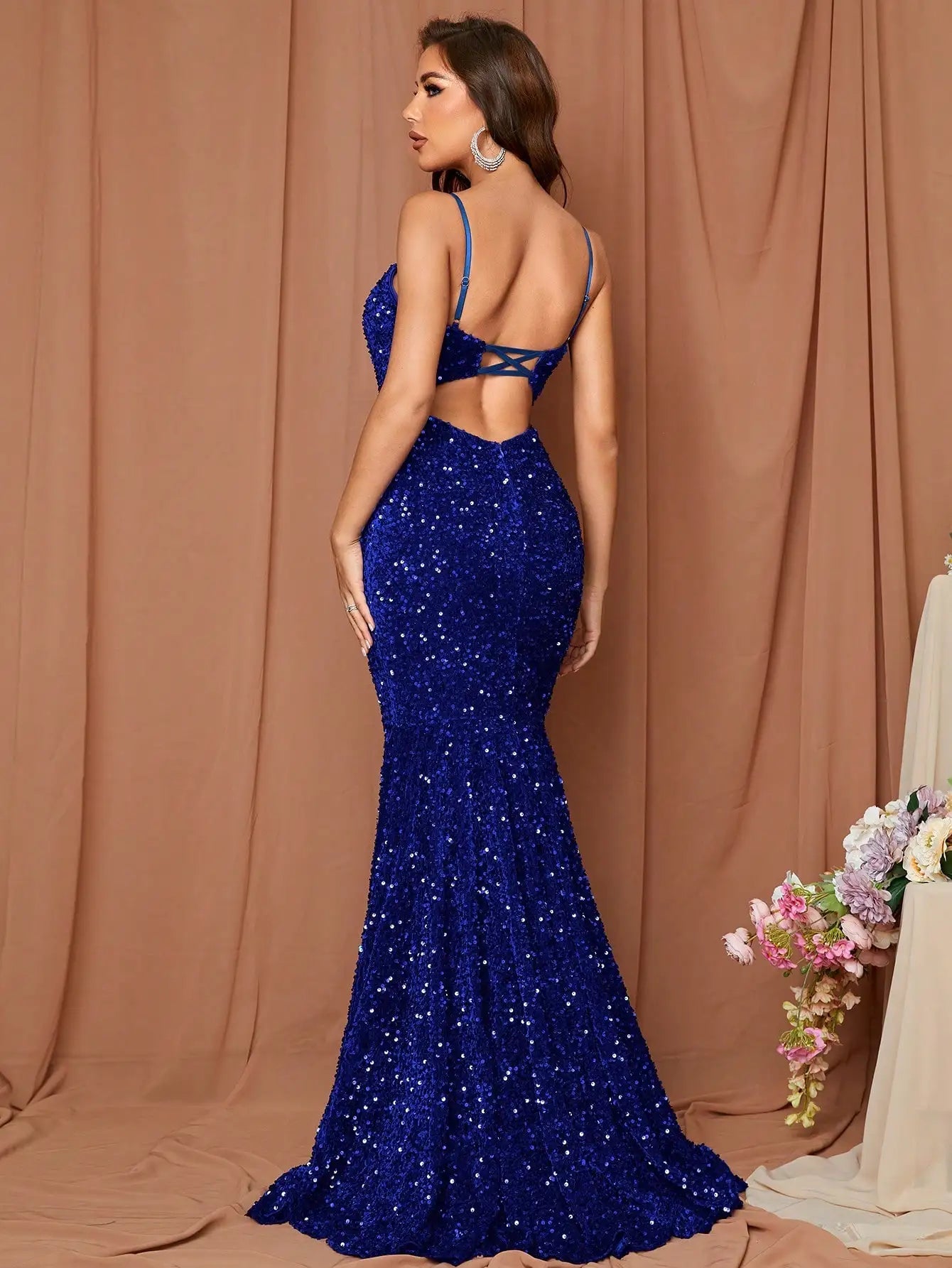 Sexy Sleeveless Sequin Party Dress Wholesale Dropshipping for Women - Image 4