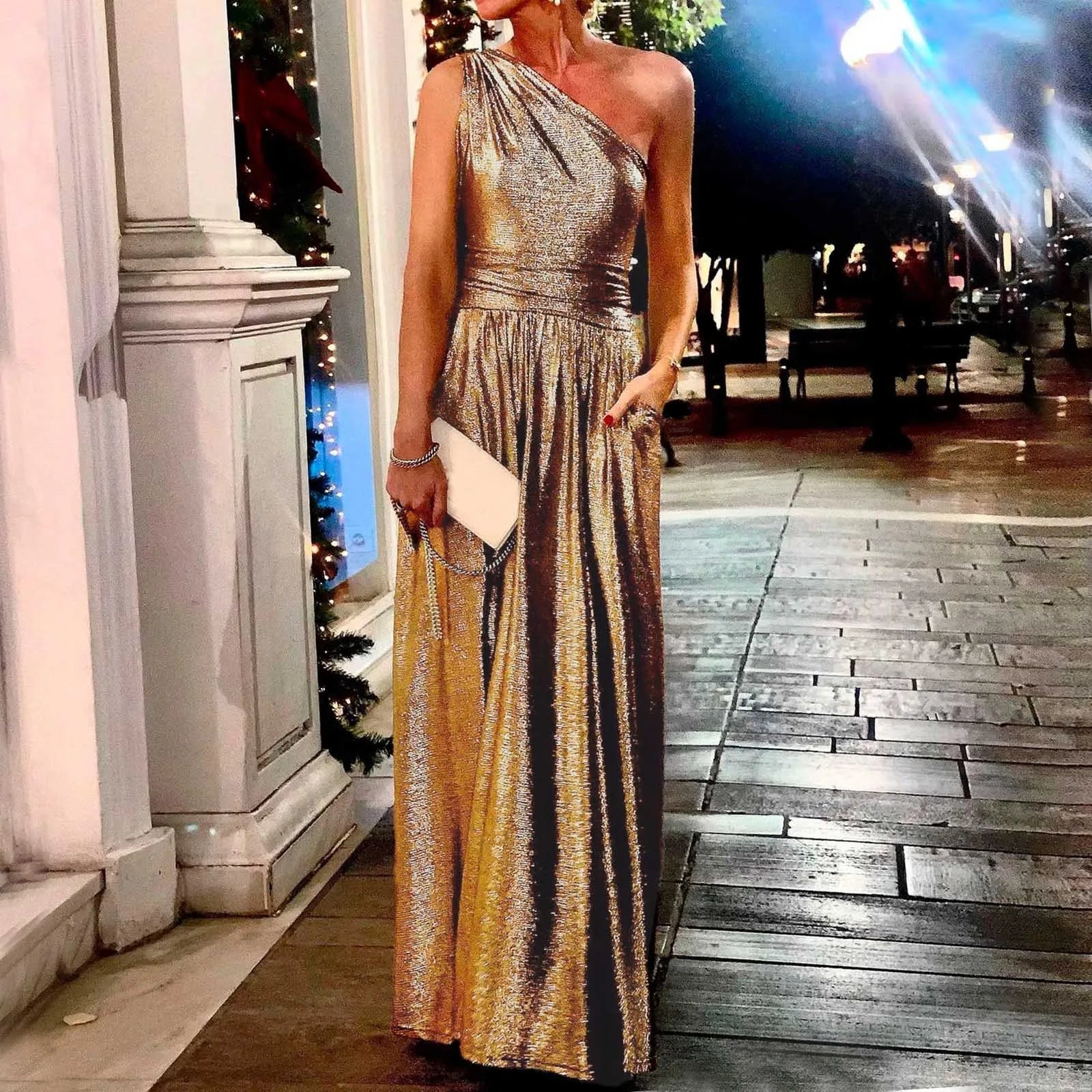 Elegant Women's Cocktail Party Maxi Dress for Formal Events - Image 3