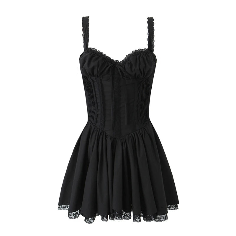 Square Collar Sleeveless Black Dress - Summer Fashion for Women - Image 3