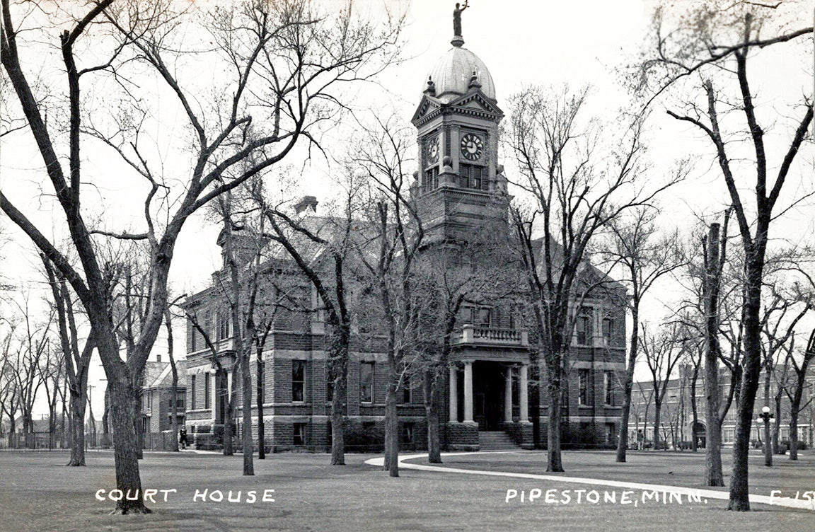 Pipestone County Court House Pipestone Minnesota 1940s Print