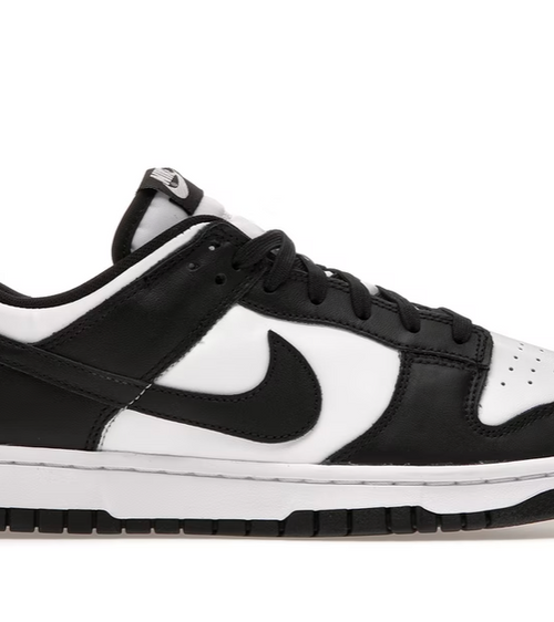 nike low top dunks black and white