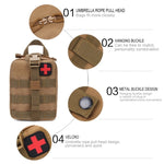Medical Bag Travel First Aid Kit Multifunctional Waist Pack Camping - nolablessings