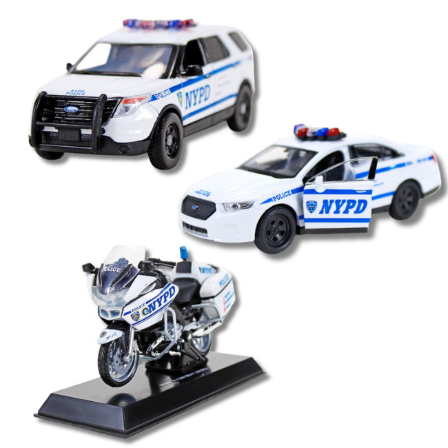 Official NYPD Collectible Die-Cast Model Vehicles Bundle