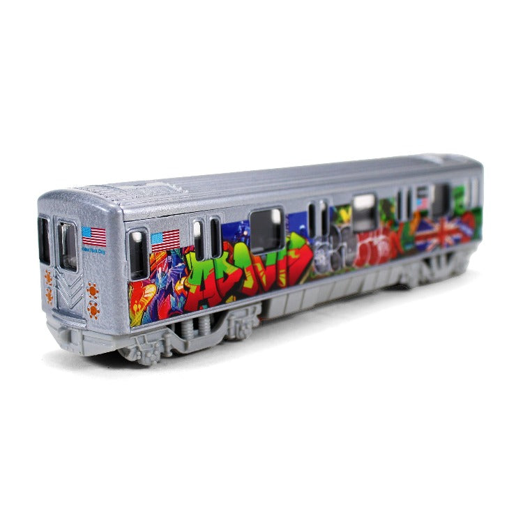 Die-Cast Collectible Graffiti Art Subway Train Toy (8x2