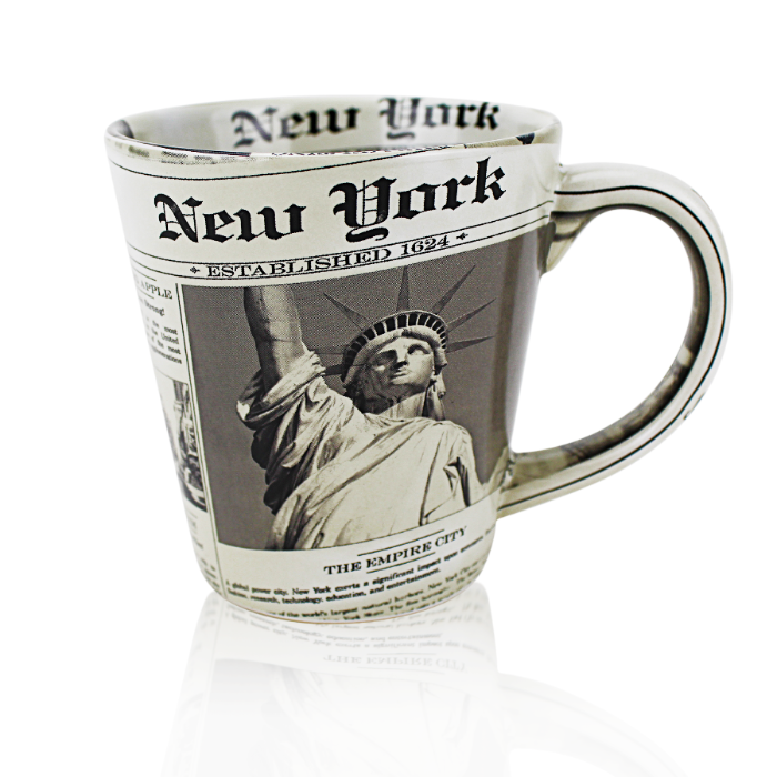 11oz. New York Times Newspaper Style Ceramic New York Mug | NYC Mug