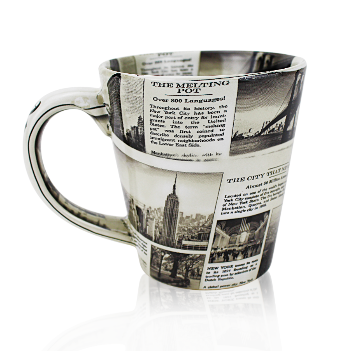 11oz. New York Times Newspaper Style Ceramic New York Mug | NYC Mug