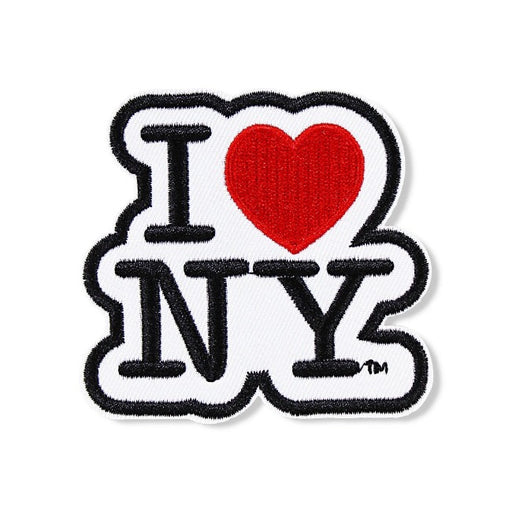 New York Skyline Red Heart Iron on Patch