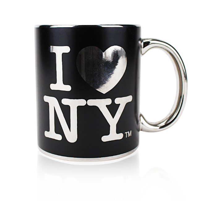 11oz. Official I Love NY Mugs w/ Reflective Mirror Finish | I Love New York Mug (Black, Pink, White)