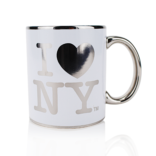 11oz. Official I Love NY Mugs w/ Reflective Mirror Finish | I Love New York Mug (Black, Pink, White)