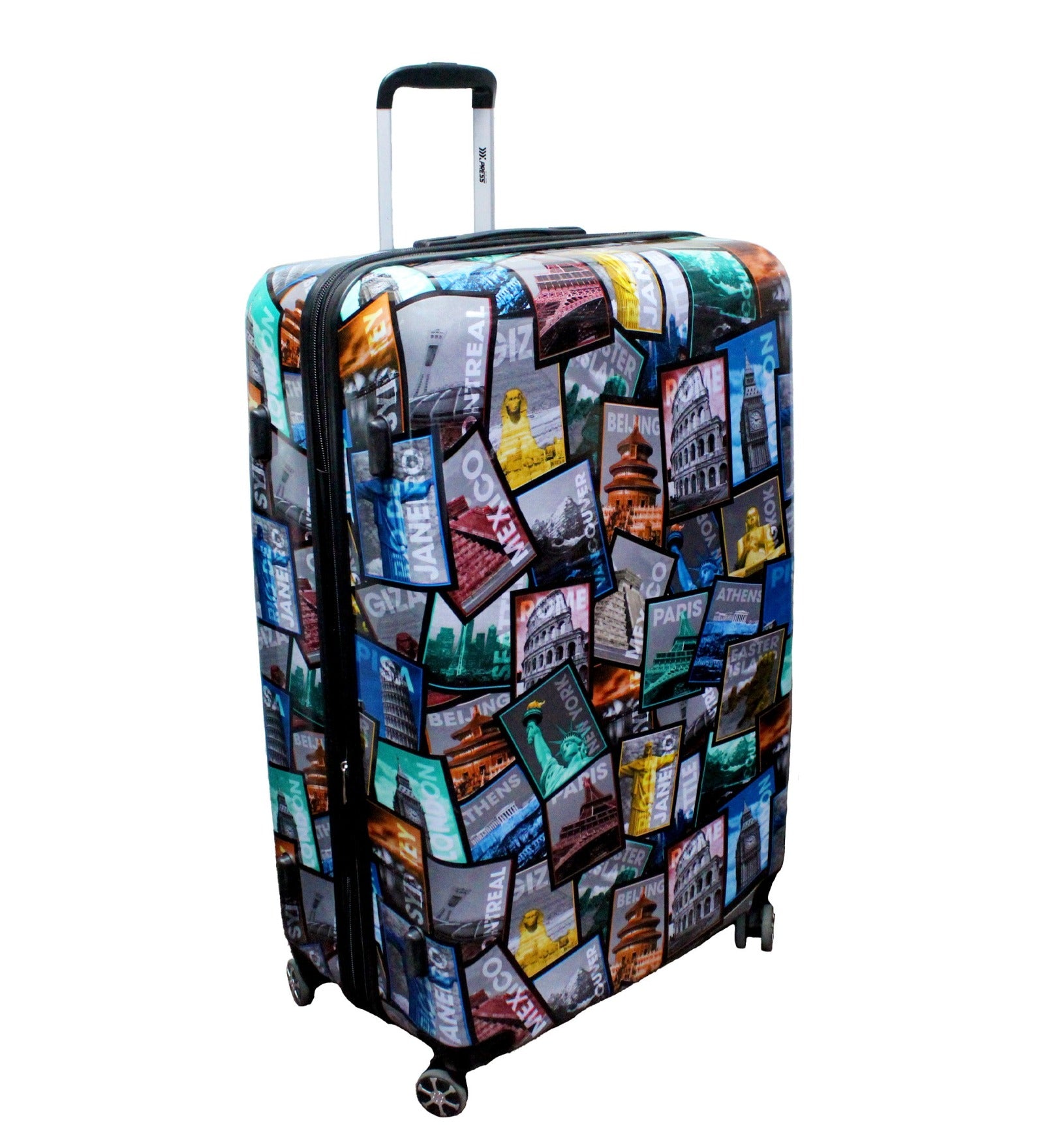 Traveler's Destination Cities of The Wold Suitcase (4-Piece Set) | New York Suitcase