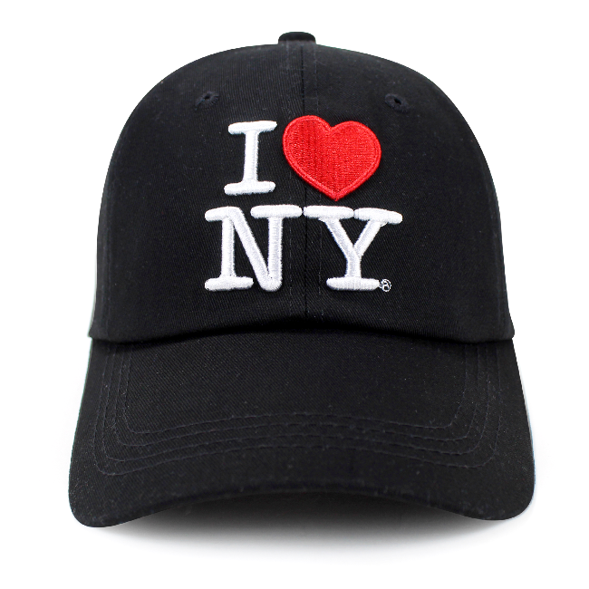 Official Embroidered I Love NY Hat | I Love New York Hat (Black, White)